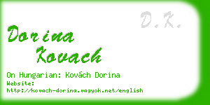 dorina kovach business card